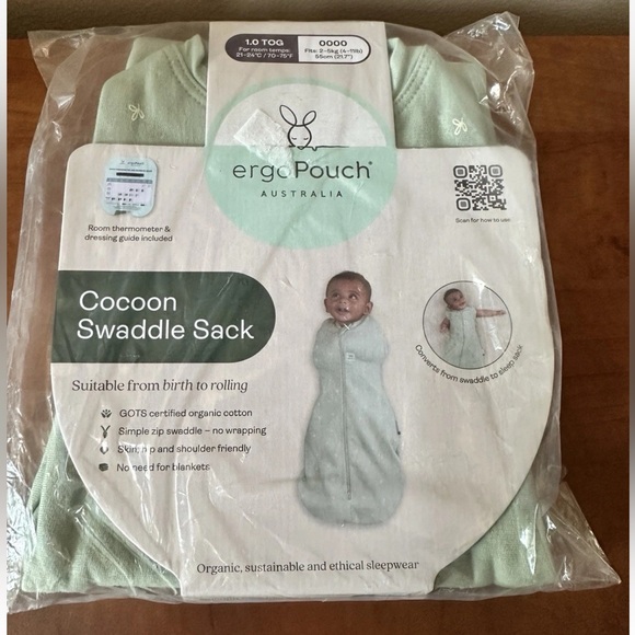 New ErgoPouch Australia: Cocoon Swaddle Sack - 1.0 TOG.Fita: 2-5kg (4-11lb) - Picture 1 of 2